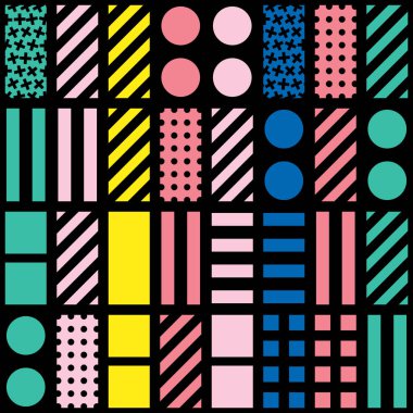 Renkli kalın parlak seamless modeli