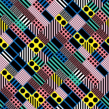 Renkli kalın parlak seamless modeli