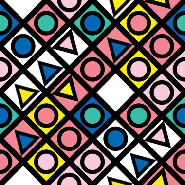 Renkli kalın parlak seamless modeli