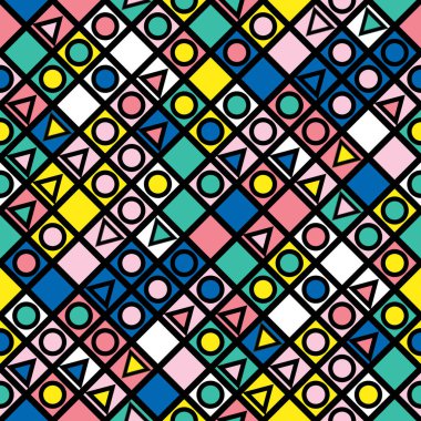 Renkli kalın parlak seamless modeli