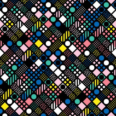 Renkli kalın parlak seamless modeli