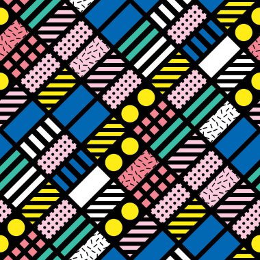 Renkli kalın parlak seamless modeli