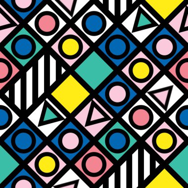 Renkli kalın parlak seamless modeli