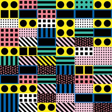 Renkli kalın parlak seamless modeli