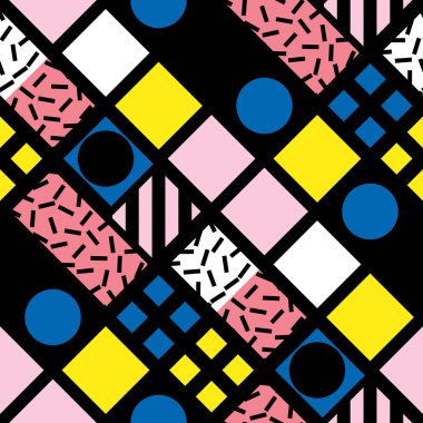 Renkli kalın parlak seamless modeli