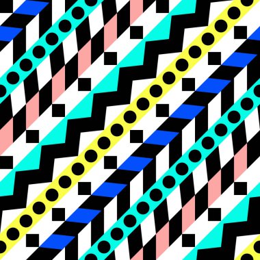 Soyut seamless modeli 80 90 stili