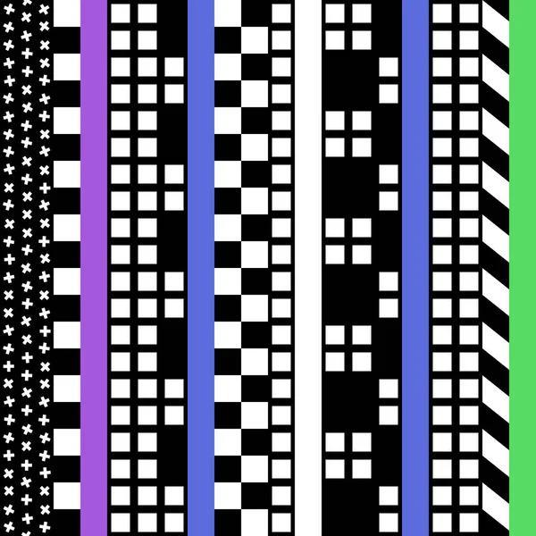 Retro kolor jednolity wzór. Fantazyjne geometryczne sztuka drukowania — Zdjęcie stockowe