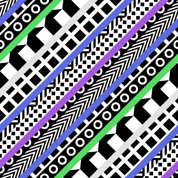 Retro color seamless pattern. Fancy abstract geometric art print
