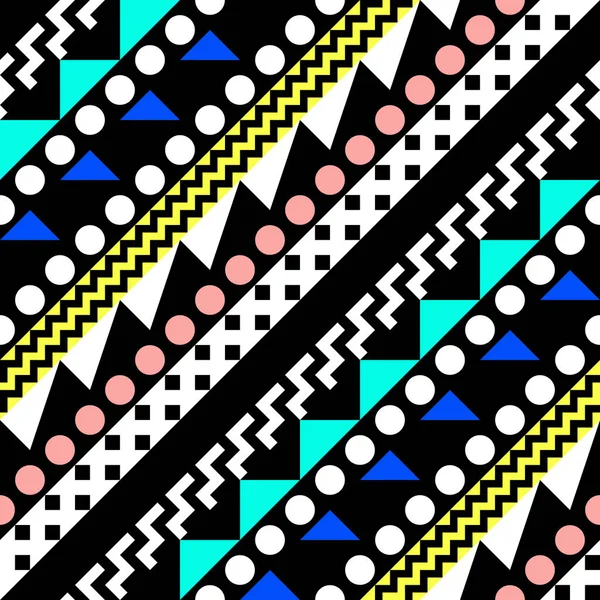 Retro barevné bezešvé vzor. Moderní abstraktní geometrické umění tisku — Stock fotografie