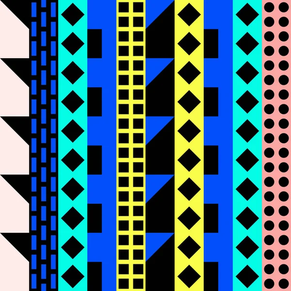 Retro Farbe nahtlose Muster. Fantasievolle abstrakte geometrische Kunstdrucke — Stockfoto