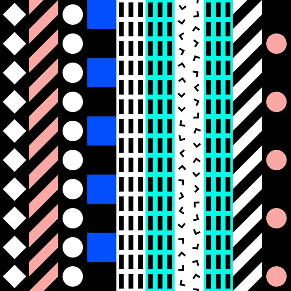 Patrón sin costura de color retro. Impresión de arte geométrico abstracto de lujo —  Fotos de Stock