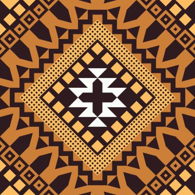 Etnik kabile Seamless modeli. Geometrik süs illüstrasyon. Dekoratif şık doku