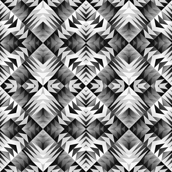 Padrão sem costura étnica tribal asteca. Ilustração Ornamental Geométrica. Textura elegante preto e branco — Fotografia de Stock