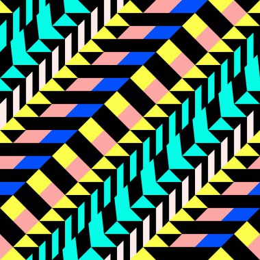 Retro renk seamless modeli. Süslü geometrik sanat baskı. Etnik hipster süs satırları zemin.