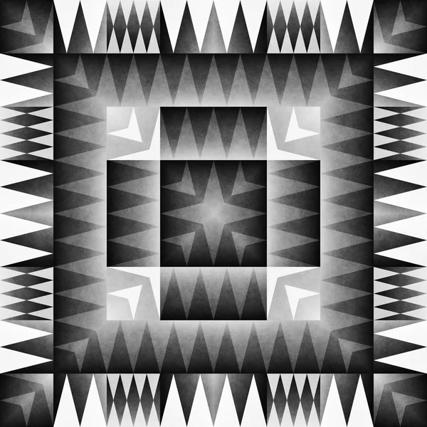 Ethnischen Stammes aztec nahtlose Muster. geometrische ornamentale Illustration. Schwarz-weiß stilvolle Textur — Stockfoto