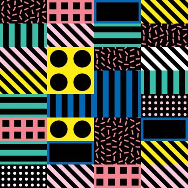 Fayans dekoratif geometrik şekiller. Çok renkli düzensiz. Renkli arka plan. Sanatsal dekoratif süs kafes