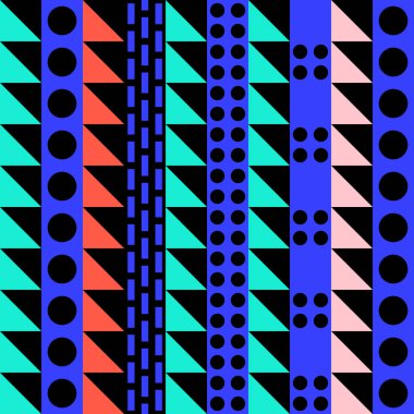 Retro renk seamless modeli. Süslü geometrik sanat baskı. Etnik hipster süs satırları zemin.