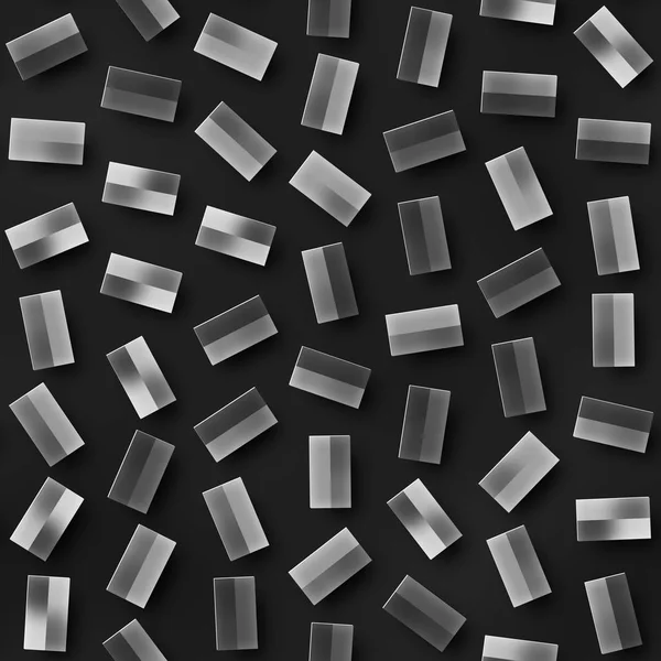 Rozproszone geometryczne kształty na zacieniowane. Abstrakcja bezszwowe monochromatyczne. — Zdjęcie stockowe