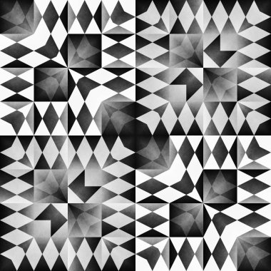 Etnik kabile Seamless modeli. Geometrik süs illüstrasyon. Siyah ve beyaz şık doku