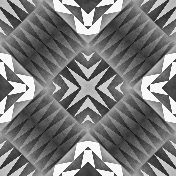 Padrão sem costura étnica tribal. Ilustração Ornamental Geométrica. Textura elegante preto e branco — Fotografia de Stock