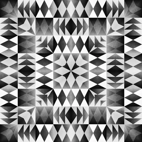 Patrón étnico tribal sin costura. Ilustración ornamental geométrica. Textura elegante en blanco y negro —  Fotos de Stock