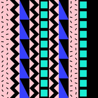 Retro renk seamless modeli. Süslü geometrik sanat baskı. Etnik hipster süs satırları zemin.