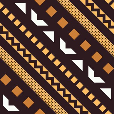 Etnik kabile Seamless modeli. Geometrik süs illüstrasyon. Dekoratif şık doku