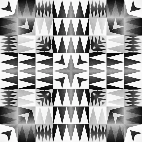 Etnische Tribal naadloze patroon. Geometrische versiering illustratie. Zwart-wit stijlvolle textuur — Stockfoto