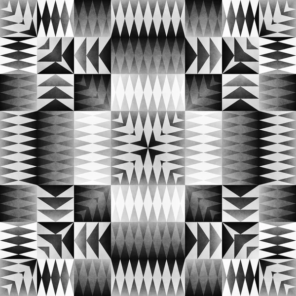 Ethnic Tribal Seamless Pattern. Geometric Ornamental illustration. Black and White Stylish Texture — Stock Photo, Image