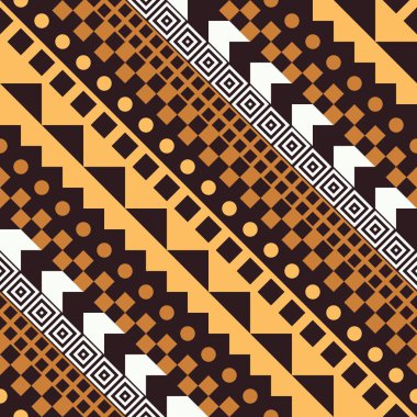 Etnik kabile Seamless modeli. Geometrik süs illüstrasyon. Dekoratif şık doku