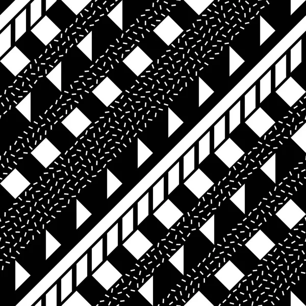 Padrão geométrico sem emenda. Repetindo o desenho ornamental étnico. Zigzag e stripe forma linha. Textura moderna em preto e branco — Fotografia de Stock