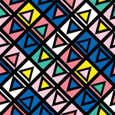 Fayans dekoratif geometrik şekiller. Çok renkli düzensiz. Renkli arka plan. Sanatsal dekoratif süs kafes