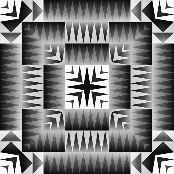 Ethnic Tribal Aztec Seamless Pattern. Geometric Ornamental illustration. Black and White Stylish Texture — Stock Photo, Image