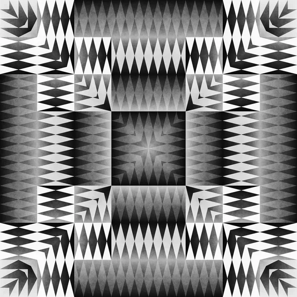 Etniska Tribal Aztec sömlösa mönster. Geometriska prydnads illustration. Svart och vit elegant textur — Stockfoto