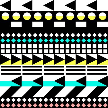 Retro renk seamless modeli. Süslü geometrik sanat baskı. Etnik hipster süs satırları zemin.