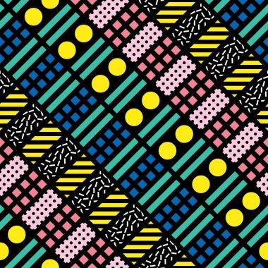 Fayans dekoratif geometrik şekiller. Çok renkli düzensiz. Renkli arka plan. Sanatsal dekoratif süs kafes