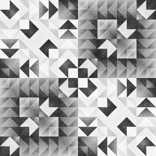 Nahtloses monochromes Stammesmuster. Abstrakte geometrische Kunstdrucke im aztekischen Stil. — Stockfoto