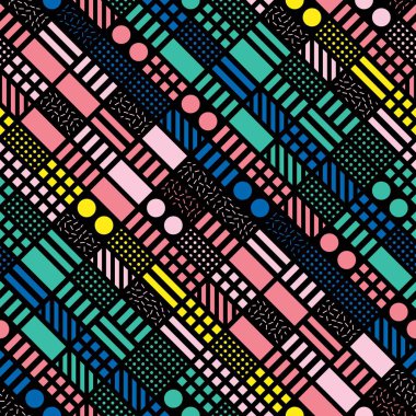 Fayans dekoratif geometrik şekiller. Çok renkli düzensiz. Renkli arka plan. Sanatsal dekoratif süs kafes