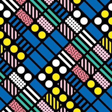 Fayans dekoratif geometrik şekiller. Çok renkli düzensiz. Renkli arka plan. Sanatsal dekoratif süs kafes