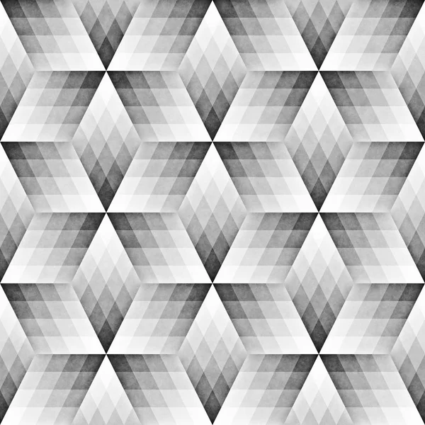 Pola Monokrom Tak Berair. Bentuk Geometrik Grungy Tiling . — Stok Foto