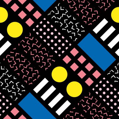 Fayans dekoratif geometrik şekiller. Çok renkli düzensiz. Renkli arka plan. Sanatsal dekoratif süs kafes