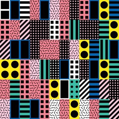 Fayans dekoratif geometrik şekiller. Çok renkli düzensiz. Renkli arka plan. Sanatsal dekoratif süs kafes