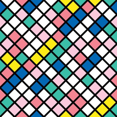 Fayans dekoratif geometrik şekiller. Çok renkli düzensiz. Renkli arka plan. Sanatsal dekoratif süs kafes