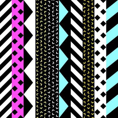 Retro renk seamless modeli. Süslü geometrik sanat baskı. Etnik hipster süs satırları zemin.