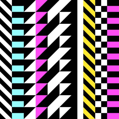 Retro renk seamless modeli. Süslü geometrik sanat baskı. Etnik hipster süs satırları zemin.