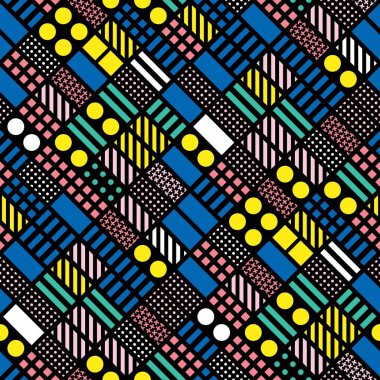 Fayans dekoratif geometrik şekiller. Çok renkli düzensiz desen