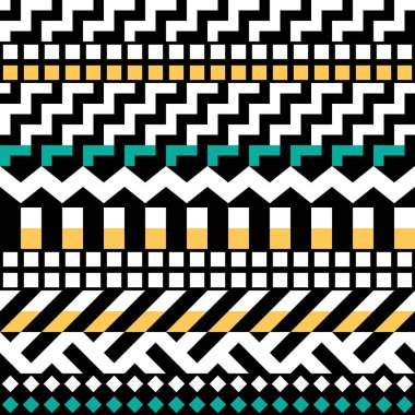Retro renk seamless modeli. Süslü geometrik sanat baskı