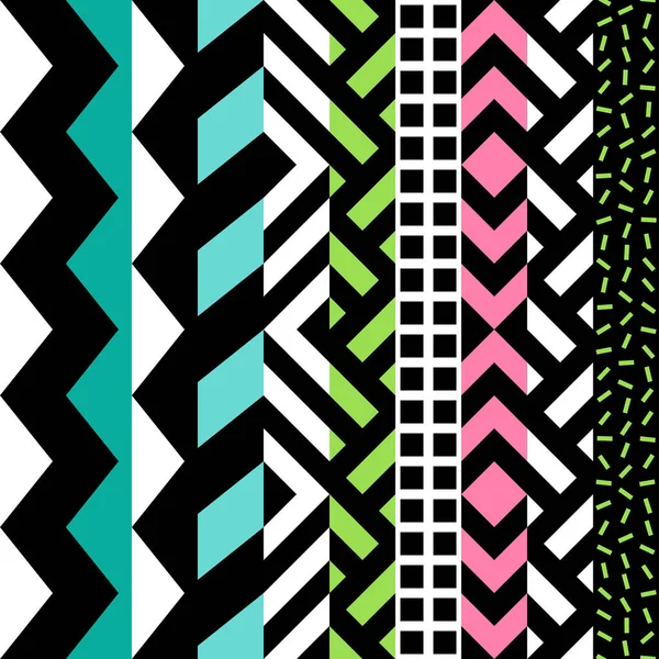 Retro kleurenpatroon naadloze. Mooie abstracte geometrische kunst print — Stockfoto