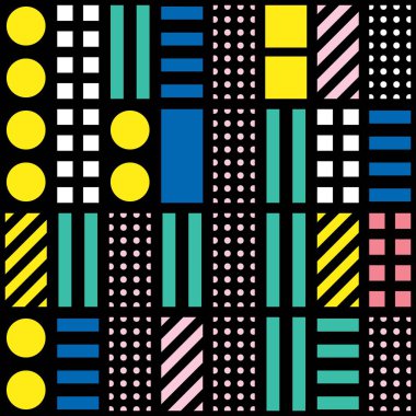 Fayans dekoratif geometrik şekiller. Çok renkli düzensiz desen