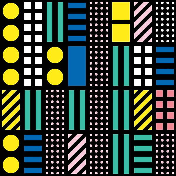 Formas geométricas decorativas azulejos. Padrão irregular multicolorido — Fotografia de Stock